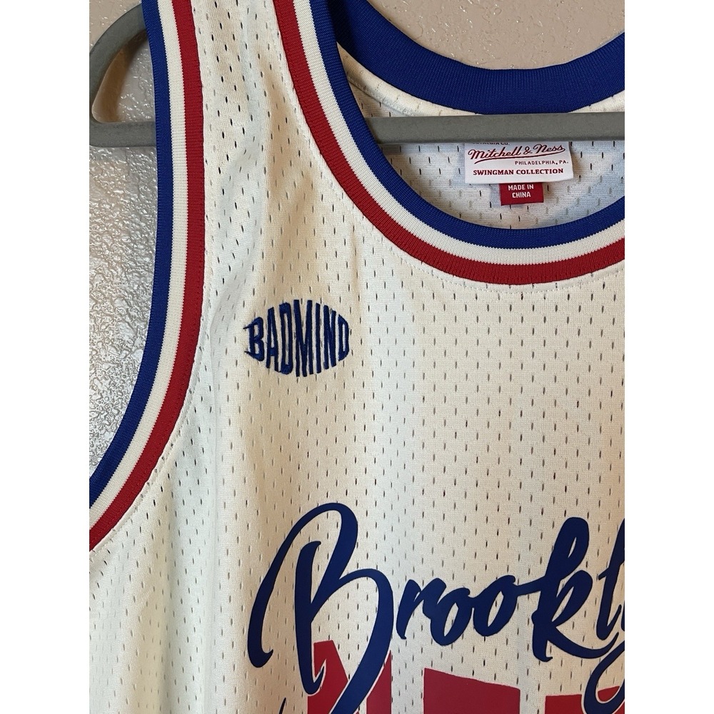 Men's 3XL NWOT Brooklyn Nets Badmon #47 Joey Bada$$ Mitchell & Ness Jersey Remix - Picture 3 of 11
